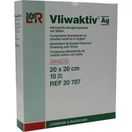 VLIWAKTIV AG Aktív szén elszívó komp. ezüsttel 20x20 cm, 10 db