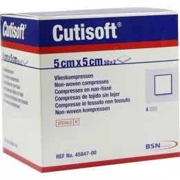 CUTISOFT A Vlies 5x5 cm steril, 50x2 dbtömörítést tömörít