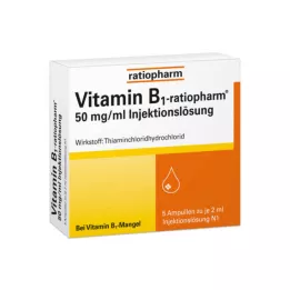 VITAMIN B1-RATIOPHARM 50 mg/ml Injekciós Lsg Ampullák, 5X2 ml