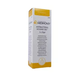 MEDIHONEY antibakteriális sebzselé, 5X20 g