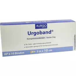 URGOBAND Rövid sztreccskötés 10 cmx5 m, 10 db