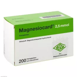 MAGNESIOCARD 2,5 mmol-os filmtabletta, 200 db