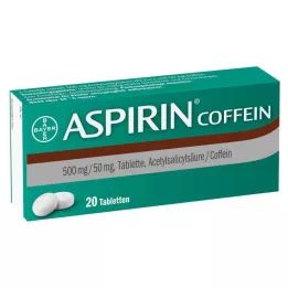 ASPIRIN koffein tabletták, 20 db