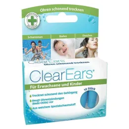 Clearears füldugó a víz eltávolításához, 10 db