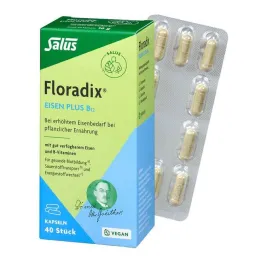 Floradix iron plus B12 vegán kapszula, 40 db
