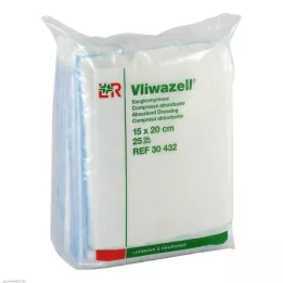 VLIWAZELL Nedvszívó borogatás nem steril 15x20 cm, 25 db