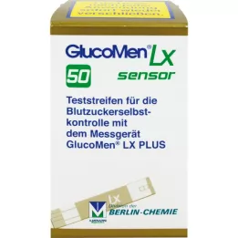Gluken LX érzékelő vér glükóz tesztcsík, 50 db