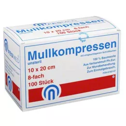 MULLKOMPRESSEN ES 10x20 cm nem steril 8 rétegű, 100 db
