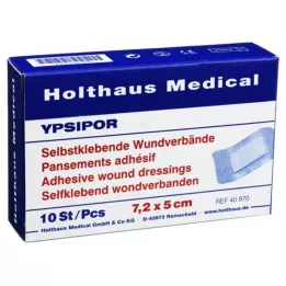 WUNDVERBAND Ypsipor steril 5x7,2 cm, 10 db