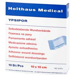 WUNDVERBAND Ypsipor steril 10x10 cm, 10 db