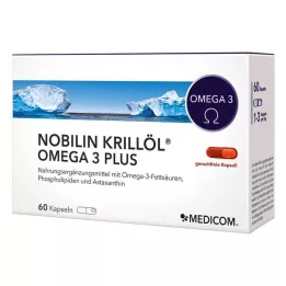 NOBILIN Krill Oil Omega-3 Plus kapszula, 60 db