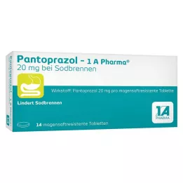 PANTOPRAZOL-1A Pharma 20mg gyomorégésre msr.Tab., 14 db
