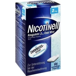NICOTINELL rágógumi hűvös menta 2 mg, 96 db