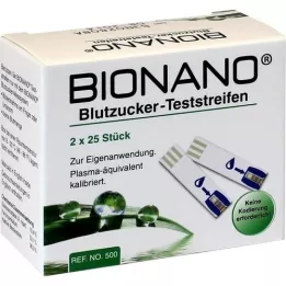 Bionano vér glükóz tesztcsík, 2x25 db
