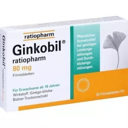 Ginkobil-ratiopharm 80 mg film bevonatú tabletták, 30 db