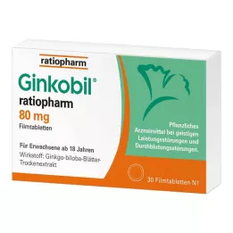GINKOBIL-ratiopharm 80 mg filmtabletta, 30 db