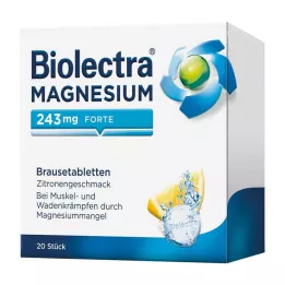BIOLECTRA Magnézium 243 mg forte Lemon Br.-Tabl., 20 db