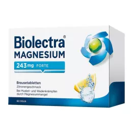 BIOLECTRA Magnézium 243 mg forte Lemon Br.-Tabl., 60 db