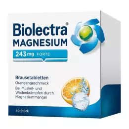BIOLECTRA Magnesium 243 mg forte Orange pezsgőtabletta, 40 db
