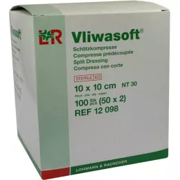 VLIWASOFT Rés borogatások 10x10 cm steril 4 rétegű, 50X2 db