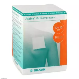 ASKINA Géz borogatások 10x10 cm, nem steril 8 rétegű, 100 db