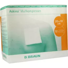 ASKINA Gézborogatás 10x20 cm, nem steril, 12 rétegű, 100 db