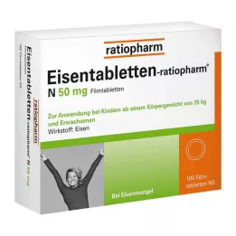 EISENTABLETTEN-ratiopharm N 50 mg filmtabletta, 100 db