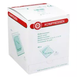 MULLKOMPRESSEN 10x10 cm steril 12-szeres, 40X2 db
