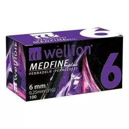 WELLION MEDFINE plusz tolltű 6 mm, 100 db