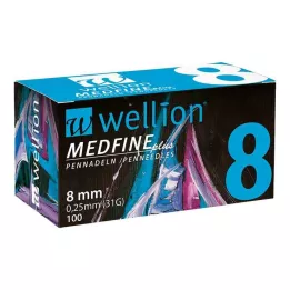WELLION MEDFINE plusz tolltű 8 mm, 100 db