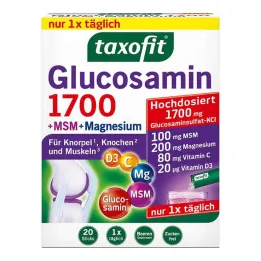 Taxofit Glükózamin 1700 + MSM + Magnézium rudak, 20X4 g