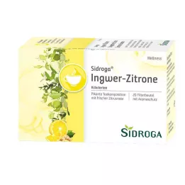 SIDROGA Wellness gyömbéres-citromos tea filteres zacskók, 20X2,0 g