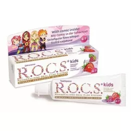 ROCS gyerekek málna + eper fogkrém, 45 g