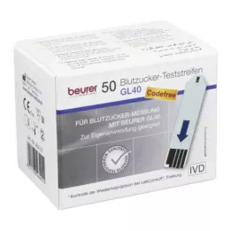 BEURER GL40 vércukor tesztcsíkok, 50 db