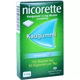 NICORETTE rágógumi 2 mg Whiteemint, 30 db