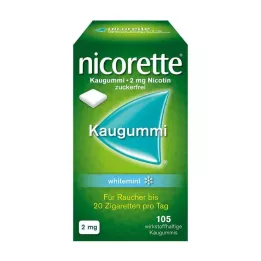 NICORETTE Rágógumi 2 mg fehérmenta, 105 db