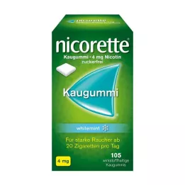 NICORETTE Rágógumi 4 mg fehérmenta, 105 db