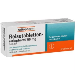 Utazási tablettaratiopharm, 20 db