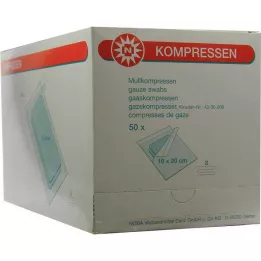 MULLKOMPRESSEN 10x20 cm steril 8-szoros, 50X2 db