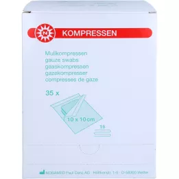 MULLKOMPRESSEN 10x10 cm steril 16 utas, 35X2 db