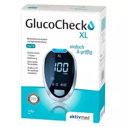 GLUCOCHECK XL Vércukormérő készlet mg/dl, 1 db