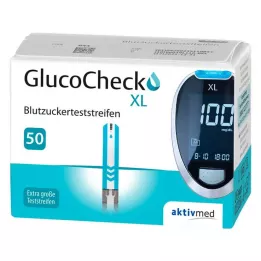 GLUCOCHECK XL Vércukor tesztcsíkok, 50 db