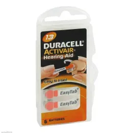 Elemek hallókészülékekhez Duracell 13, 6 db