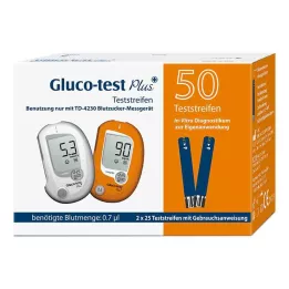 GLUCO TEST Plusz vércukor tesztcsíkok, 50 db