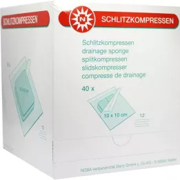 SCHLITZKOMPRESSEN 10x10 cm steril 12-szeres, 40X2 db