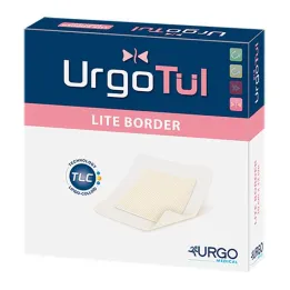 Urgotül Lite Border 8x8 cm-es kötszer, 10 db