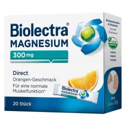 BIOLECTRA Magnézium 300 mg Direct Orange Sticks, 20 db