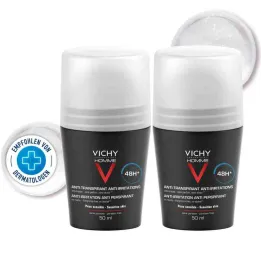 Vichy Homme tekercs dezodor érzékeny bőrre 48h Dp (2x50 ml)