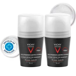 Vichy Homme Dezodor Roll on Izzadásgátló 72h Dp (2x50 ml)