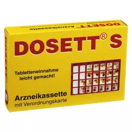 DOSETT S Gyógyszerkazetta piros, 1 db